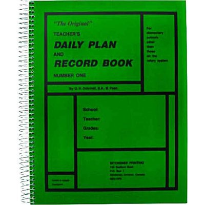 Teachers Daily Plan Book, Elementary No.1 Green