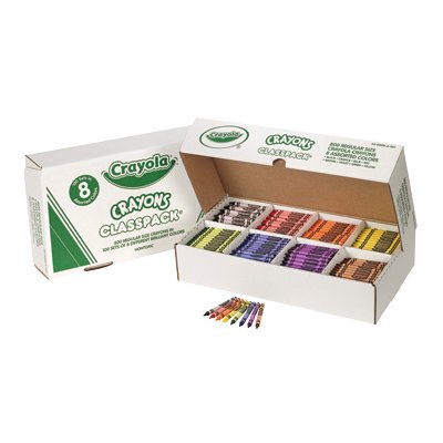 Crayola® Classpack® Crayons, Regular Size, 8 Colours, 800 Count