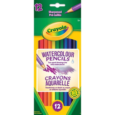 Crayola® WaterColour Coloured Pencils, 12 Colours