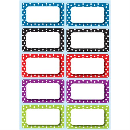 Magnetic Die-Cut Large Nameplates & Labels, Color Dots