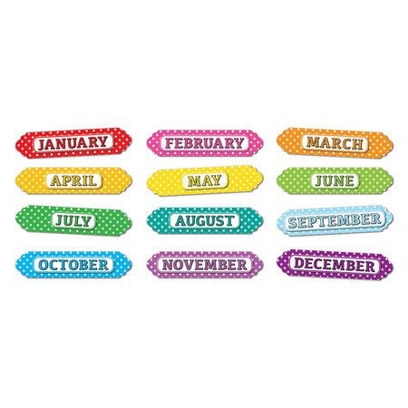 Die-Cut Magnets, Color Dots Months of the Year