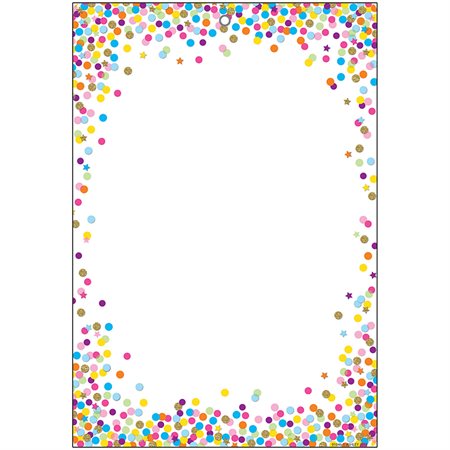 Smart Poly® Chart, 13" x 19", Confetti Blank *Grommett