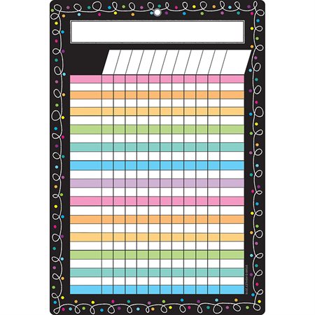 Smart Poly® Chart, 13" x 19", Chalk Dots with Loops Incentive *Grommett