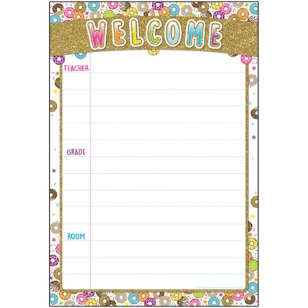 DonutFetti® Welcome 13" x 19" Smart Poly® Chart