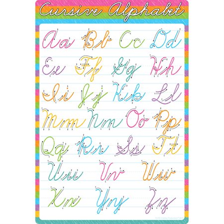 Traditional Cursive Alphabet 13" x 19" Smart Poly® Chart