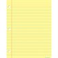 Smart Poly® Chart 17" x 22", Big Light Yellow Notebook Paper