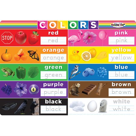 Colors, PosterMat Pals®, 12" x 17.25" Smart Poly®, Single Sided