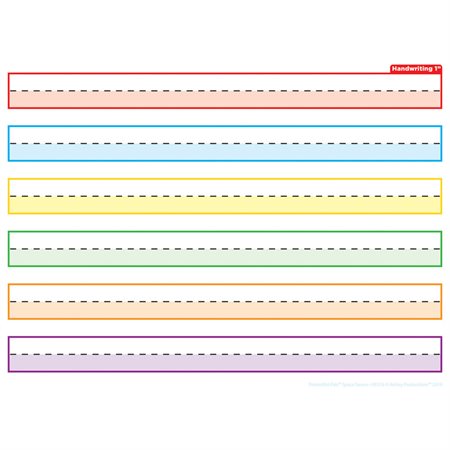 1" Handwriting Highlighted Multiple Colors, Space Savers, PosterMat Pals®, 13" x 9.5" Smart Poly®, Single Sided