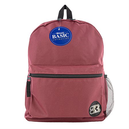 BAZIC® 16" Basic Backpack, Burgundy