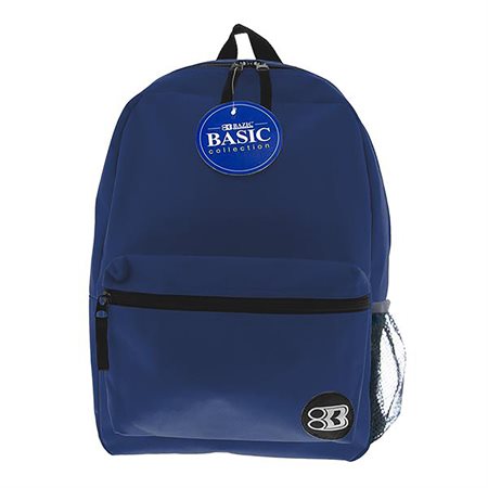 BAZIC® 16" Basic Backpack, Navy Blue