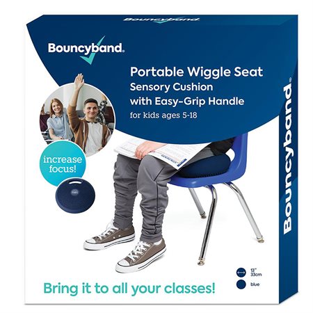 Bouncyband® Portable Wiggle Seat Sensory Cushion, Blue