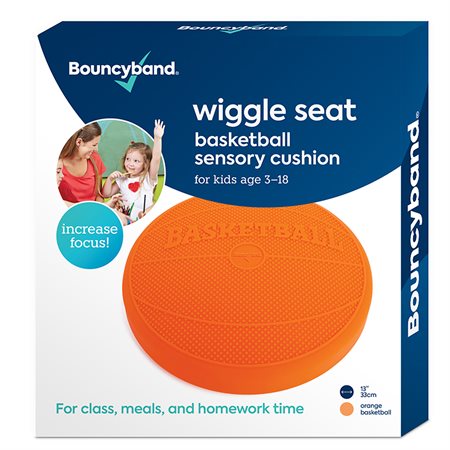 Bouncyband® Wiggle Seat Sensory Cushion, Orange Basketball