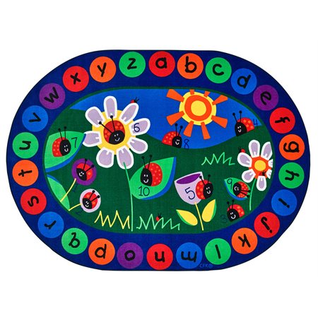 Ladybug Circletime Rug, 6'9" x 9'5" Oval