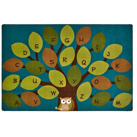 Owl-Phabet Tree Rug, 8'4" x 13'4" Rectangle