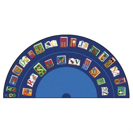 Reading by the Book Seating Rug, 6'8" x 13'4" Semi-Circle