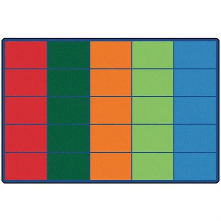 Colorful Rows Seating Rug, 6' x 9' (seats 25)