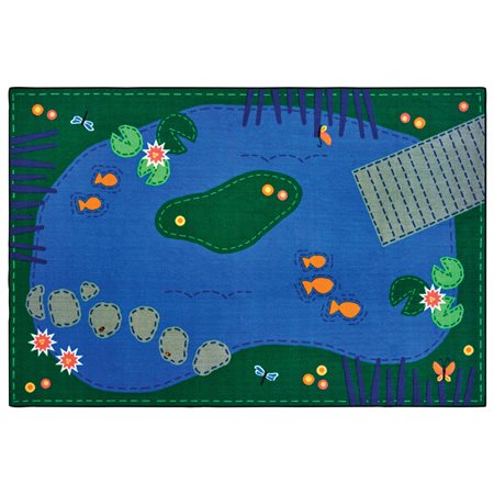 KID$Value Rugs™, Tranquil Pond, Blue, 4' x 6'