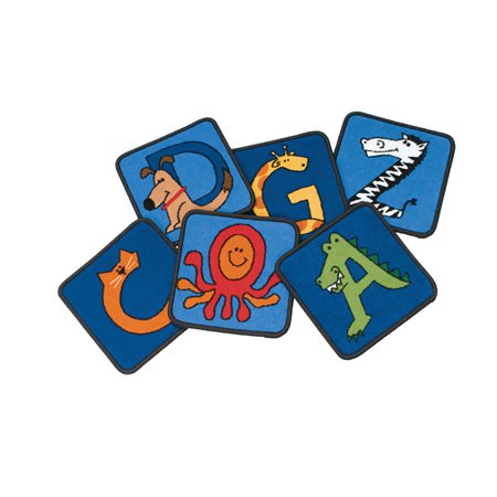 A to Z Animals Seating Squares, Set of 26, 12" Squares