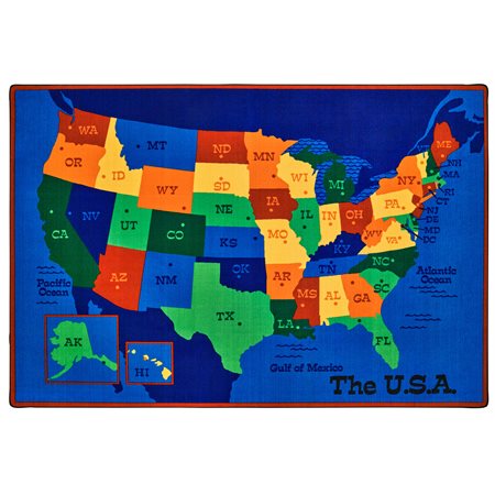 KID$Value PLUS™ USA Map PLUS Rug, 7'6" x 12'