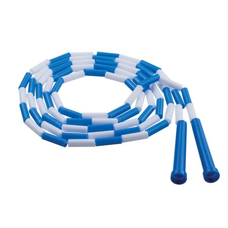 Plastic Segmented Jump Rope, Blue / White, 9'