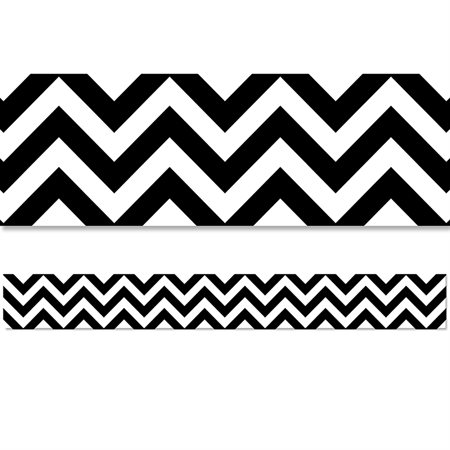 Black Chevron EZ Border, 48 Feet