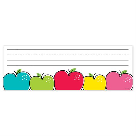 Doodle Apples Name Plates, 9-1 / 2" x 3-1 / 4", Pack of 36