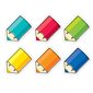 Core Decor Colorful Doodle Pencils 3 Inch Designer Cut-Outs, Pack of 36