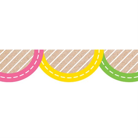 Krafty Pop Colorful Kraft Jumbo Scallops EZ Border, 48 Feet