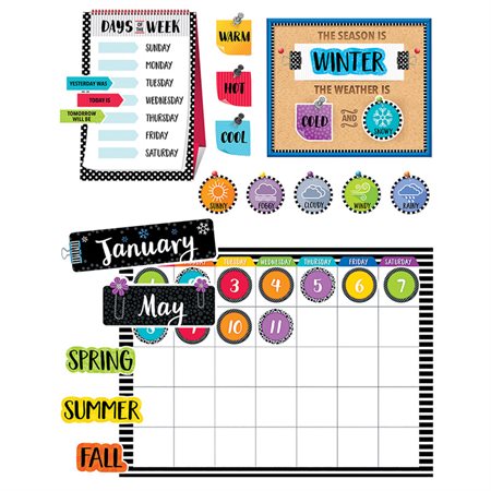 Bold & Bright Calendar Bulletin Board Set