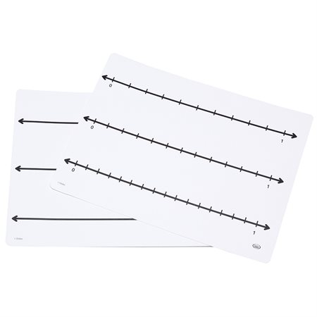 Write-On / Wipe-Off Fraction Number Line Mats, Set of 10