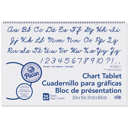 Chart Tablet, 24" x 16", unruled