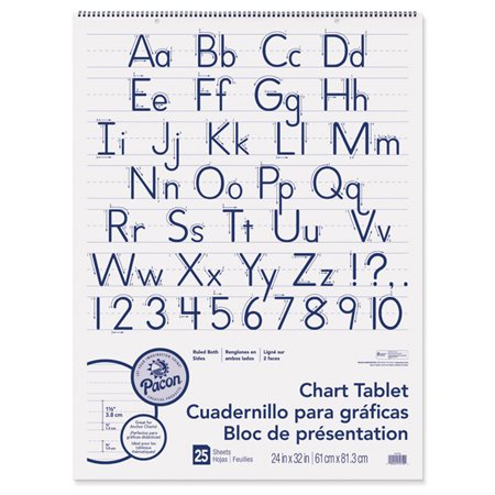 Chart Tablet, 24" x 32" Ruled 1 1 / 2" Tablet