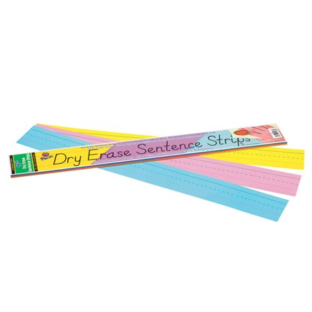 Dry Erase Sentence Strips, Assorted, 3" x 24"