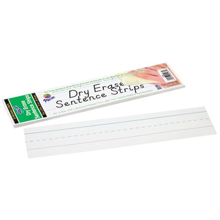 Dry Erase Sentence Strips, White, 3" x 12"