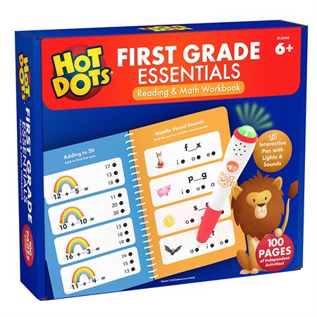 Hot Dots® First Grade Essentials Reading & Math Workbooks