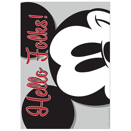 Mickey Mouse® Throwback Hello Folks! Poster, 13" x 19"