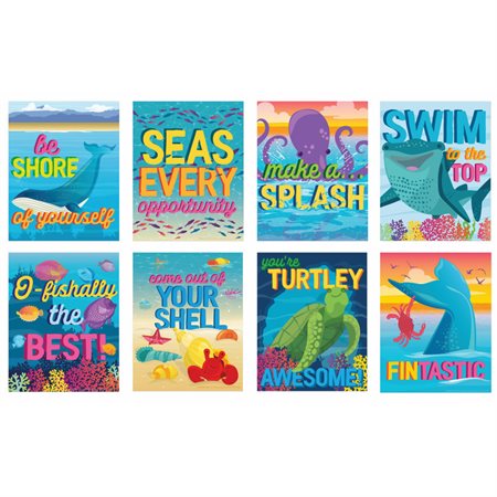 Seas the Day Motivational Mini Poster Pack