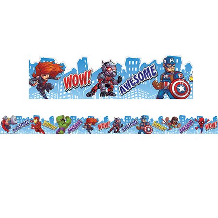 Marvel Super Hero Adventure City Scape Extra Wide Die-Cut Deco Trim®