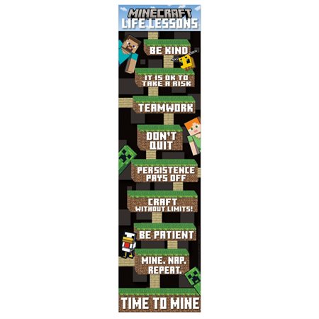 Minecraft Life Lessons  Banner, Vertical