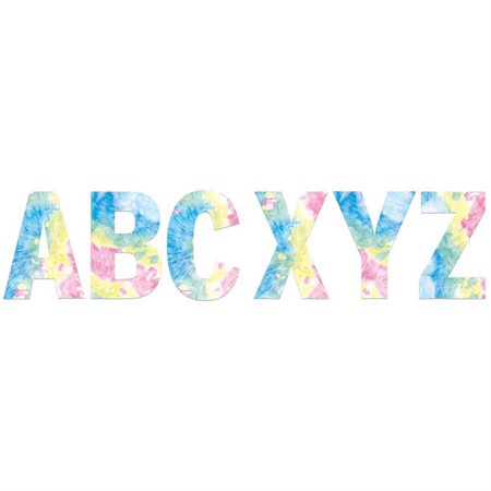 Fluorescent Tie-Dye 7" Deco Letters