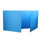 Blue Premium Corrugated Plastic Study Carrel Bulk Pack of 24