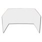 Corrugated Study Carrels, 18" x 48", White, 24-Pack