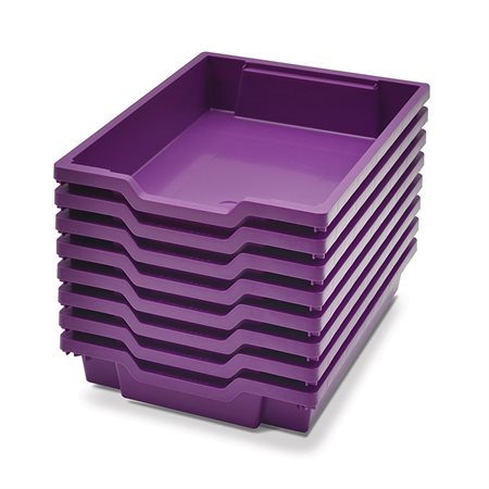 Gratnells Shallow F1 Tray, Set of 8, Plum Purple
