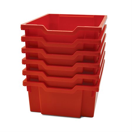 Gratnells Deep F2 Tray, Set of 6, Flame Red
