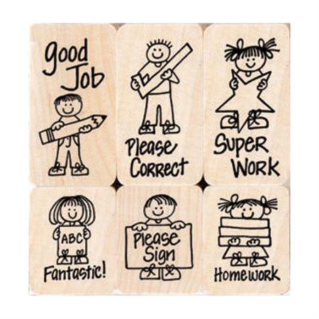 Hero Kids for Teachers Wood Stamps Set
