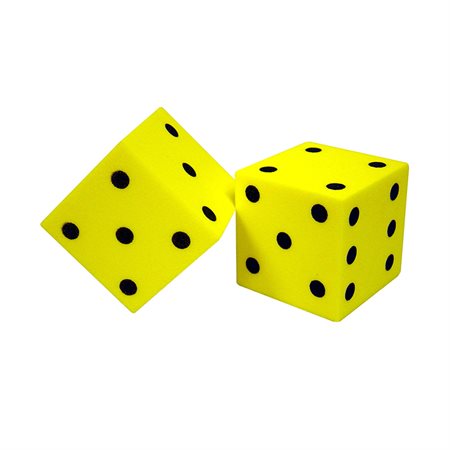 Foam Dice, 2" Dot, Set of 2