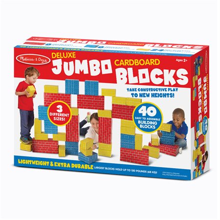 Jumbo Cardboard Blocks, 40-piece set