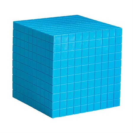 Plastic Base Ten Components, Blue Cube