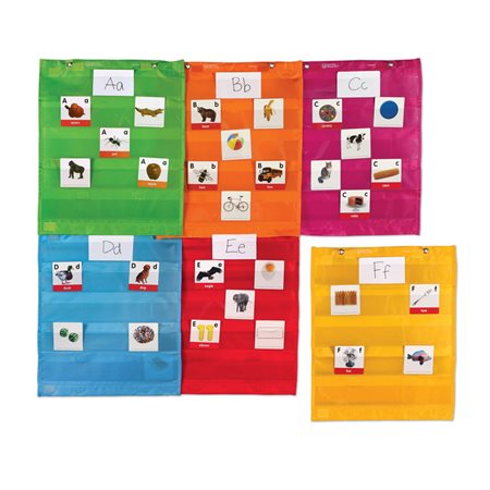 Magnetic Pocket Chart Squares, Set of 6