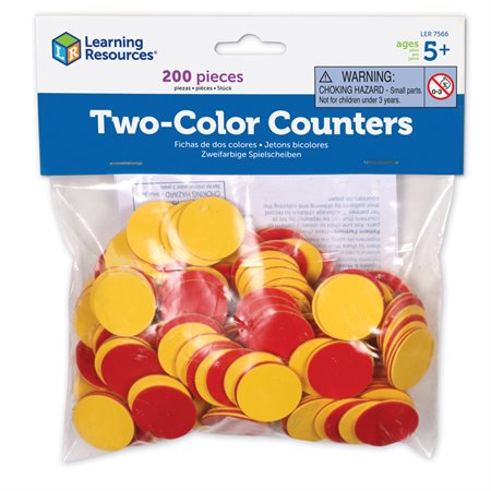 Two-Color Counters, Red / Yellow, Set of 200